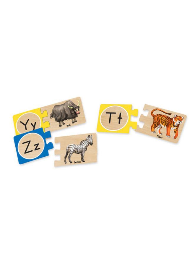 Melissa & Doug 52-Piece Self Correcting Letter Puzzle Set - Image 2