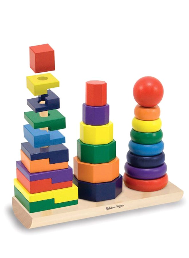 Melissa & Doug - Geometric Stacker Toddler Toy - Image 1