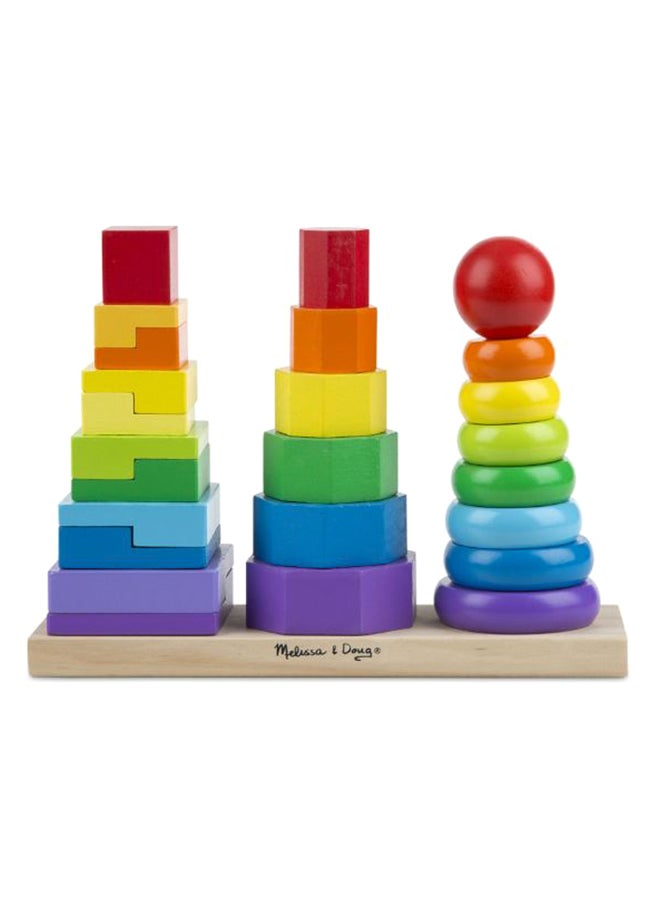 Melissa & Doug - Geometric Stacker Toddler Toy - Image 1