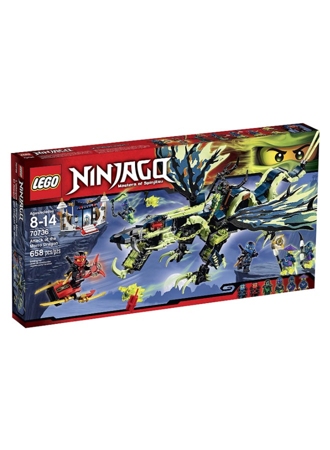 LEGO - 70736 658-Piece Ninjago Attack Of The Morro Dragon Building Set 70736 8+ Years - Image 1
