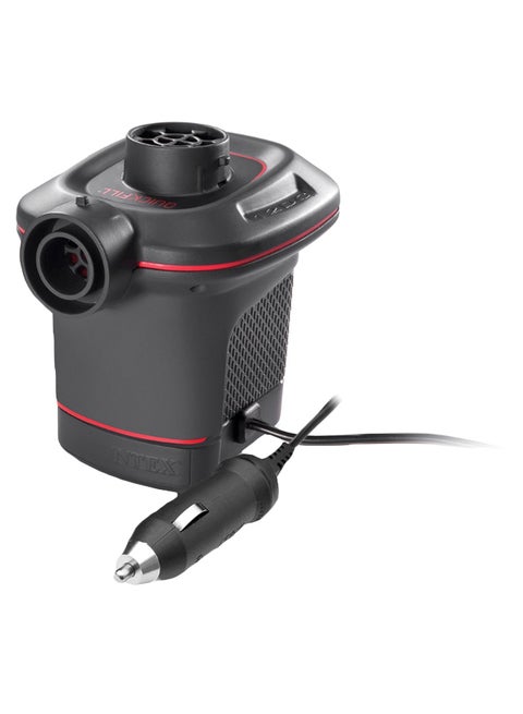 12V Quick-Fill Dc Electric Air Pump - Black Black/Red 14.2x14.2x12.4cm