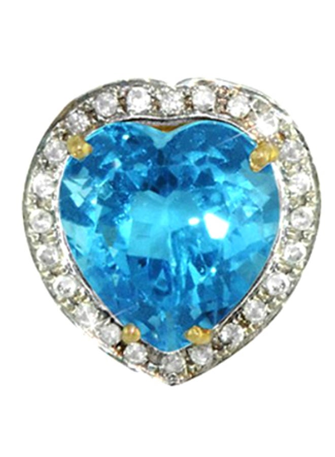 Vera Perla - 18K Gold Genuine Diamond Swiss Blue Topaz Earrings 0.28 Carat - Image 1