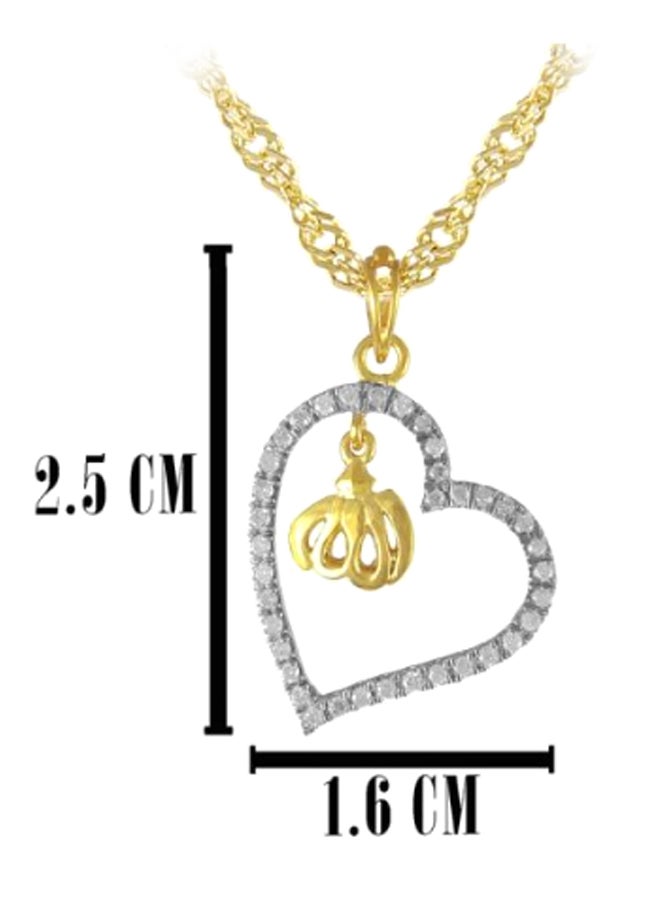 Vera Perla 18K Solid Gold And 0.20 Cts Diamonds Pendant  - Image 2