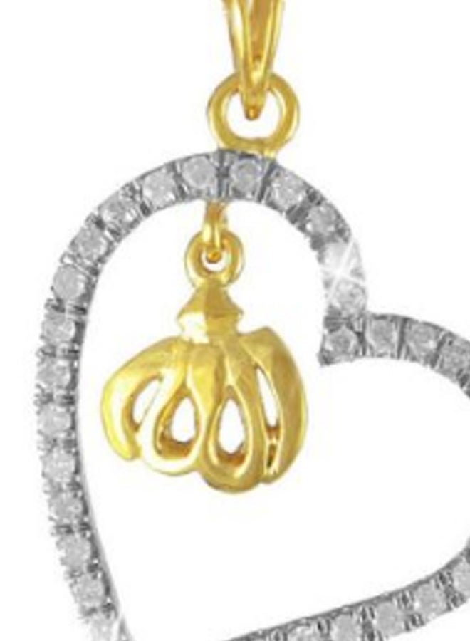Vera Perla 18K Solid Gold And 0.20 Cts Diamonds Pendant  - Image 4