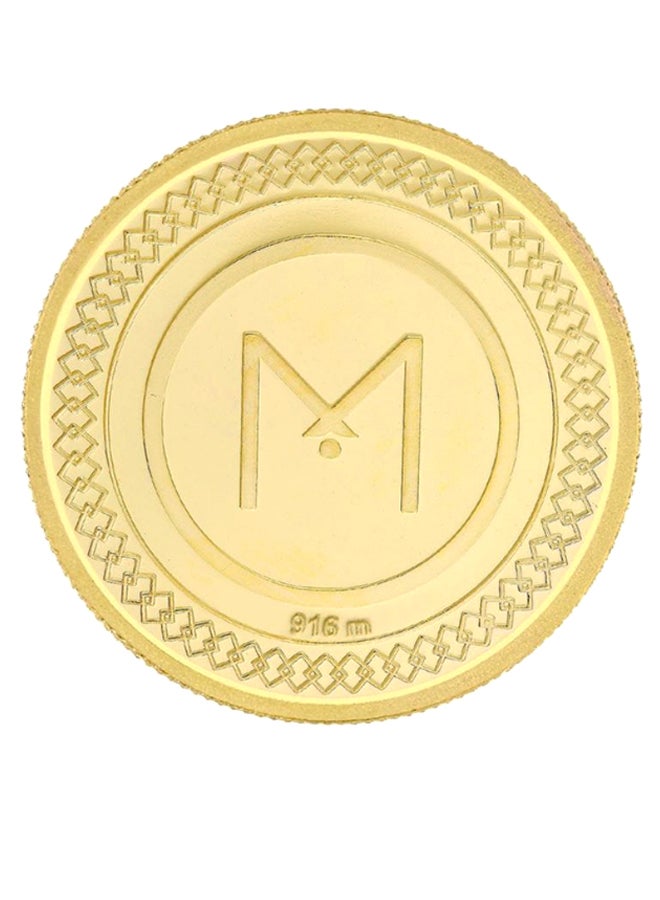 Malabar Gold and Diamonds - 22 Karat 916 Gold Purity 1 Gms Flower Coin - Image 1