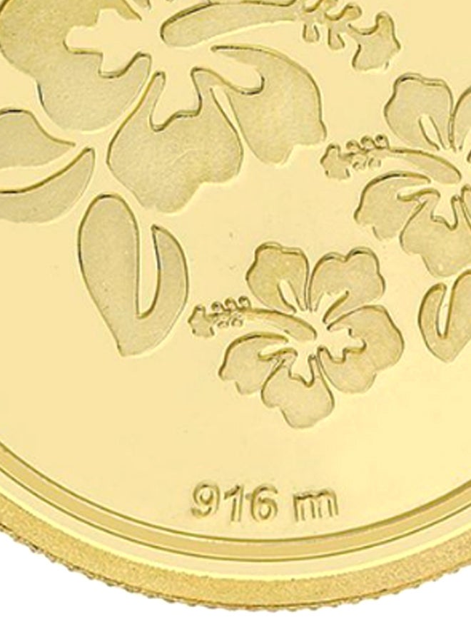 Malabar Gold and Diamonds - 22 Karat 916 Gold Purity 1 Gms Flower Coin - Image 1