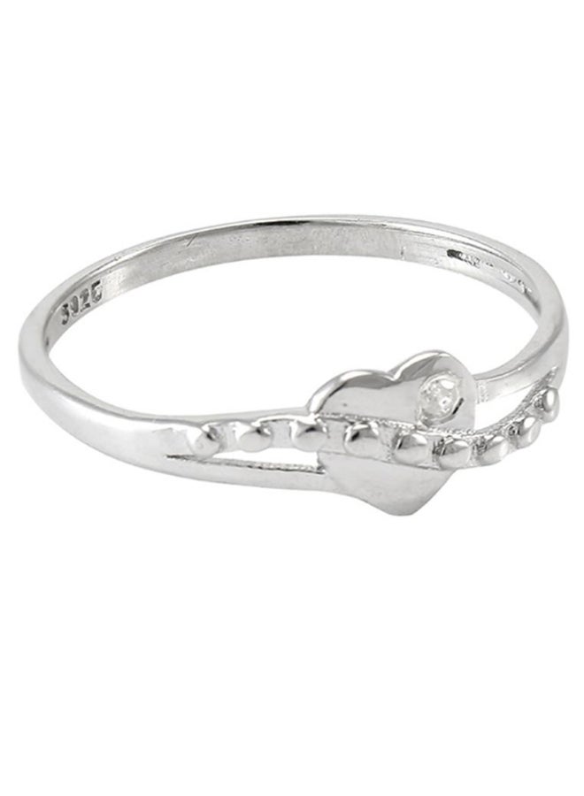 Vera Perla - 0.01 Carat Diamond Heart Promise Ring - Image 1