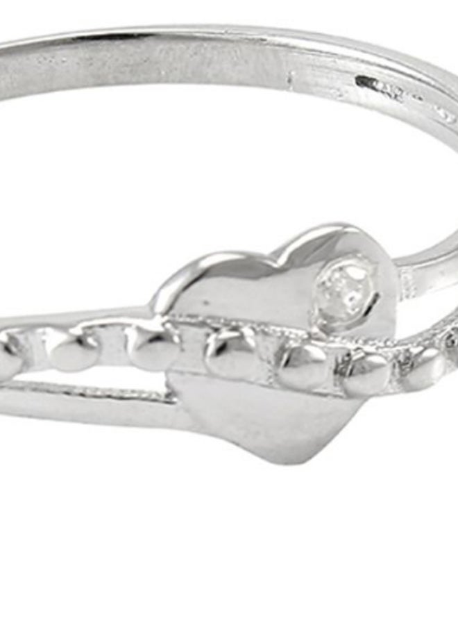 Vera Perla - 0.01 Carat Diamond Heart Promise Ring - Image 1