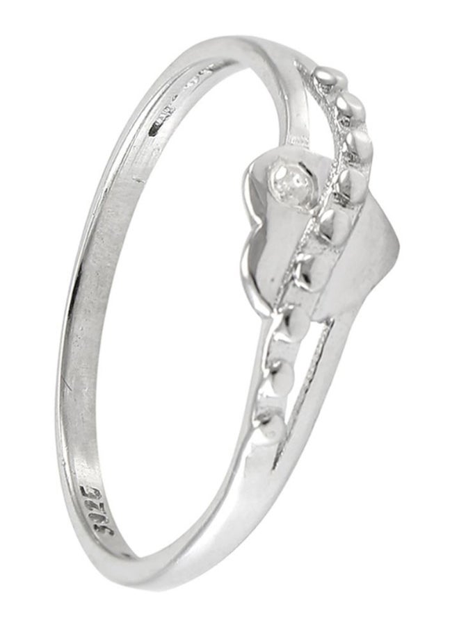 Vera Perla - 0.01 Carat Diamond Heart Promise Ring - Image 1