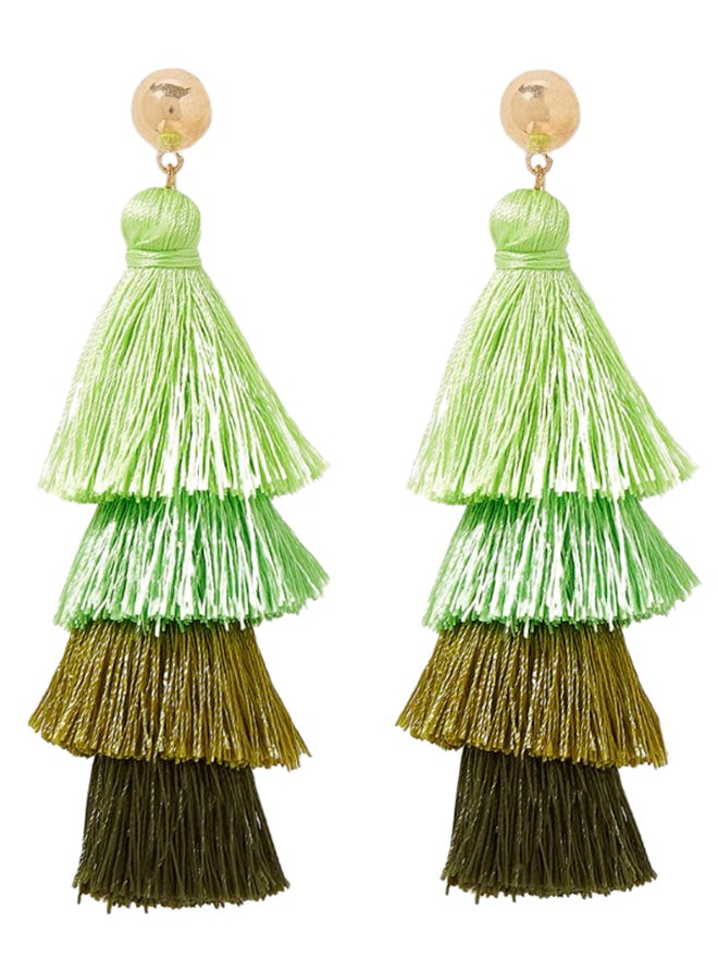 YUEJIN 4 Layer Tassel Earrings - Image 1