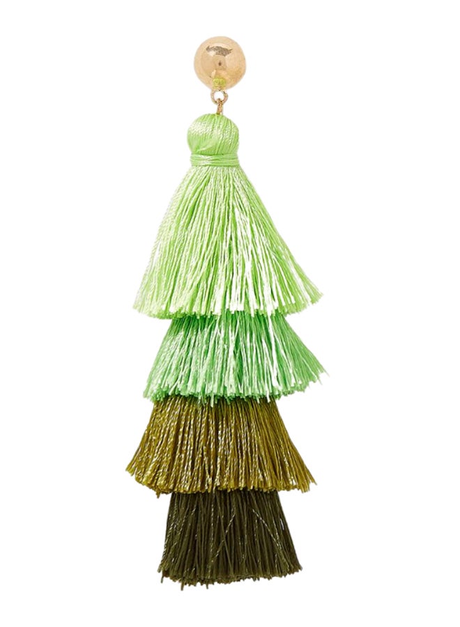 YUEJIN 4 Layer Tassel Earrings - Image 2