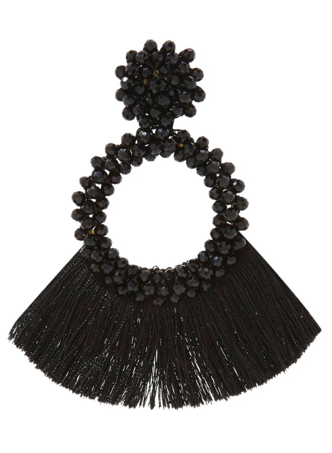 YUEJIN Beads Round Shaped Tassel Earrings - Image 2