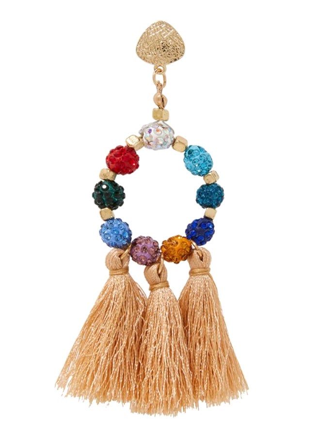 YUEJIN Beads And Trio Combination Tassel Earrings  - Image 2