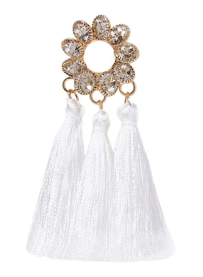 Flower Design Trio Tassel Earrings