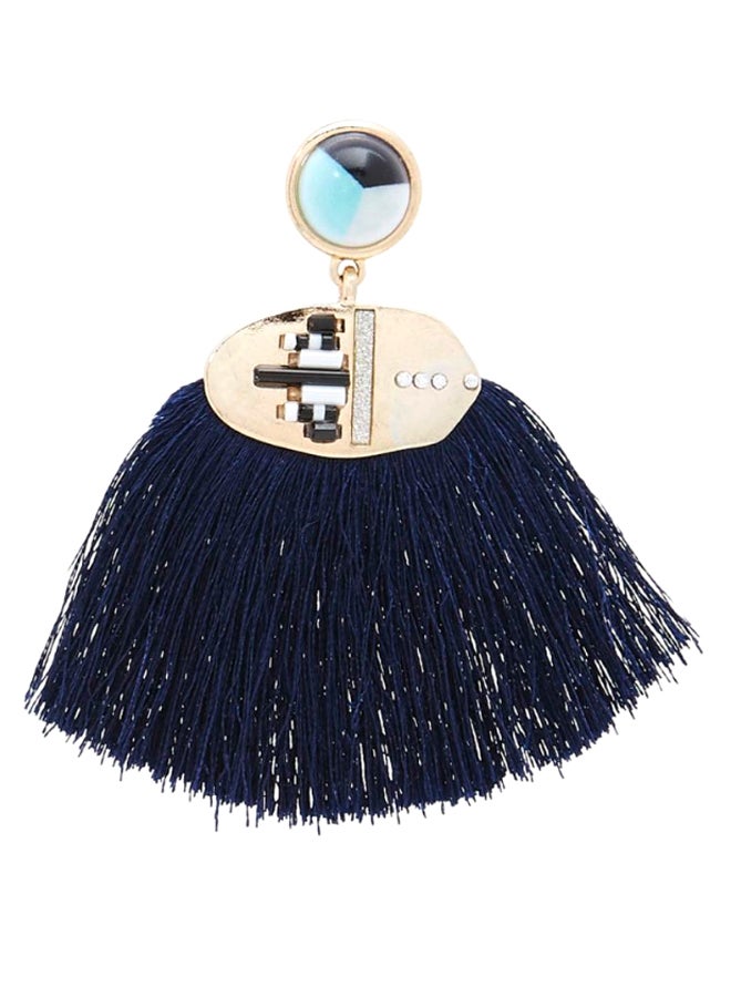 YUEJIN - Studded Detailed Tassel Earrings - Image 1