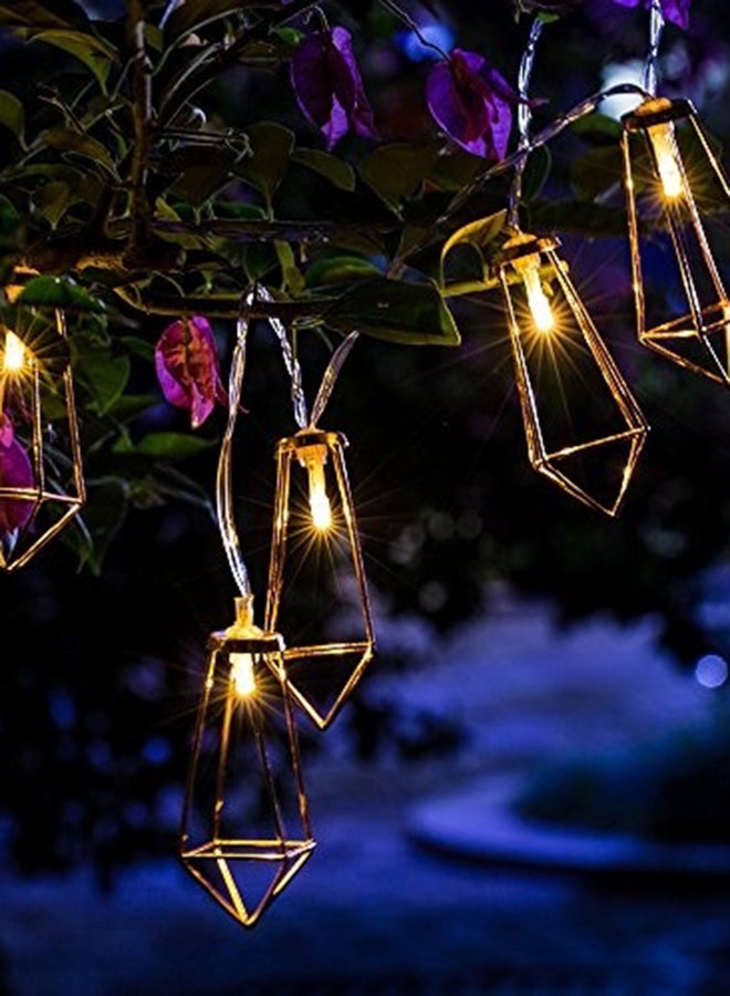 Beauenty 10-LED Geometric Cage String Light For Christmas Gold 1.5meter Gold 1.5meter  - Image 4