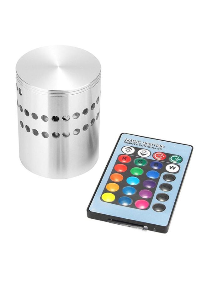 بيوينتي مصباح جداري بفتحات إضاءة LED لولبية بنظام ألوان RGB مزود بجهاز تحكم عن بعد فضي 7 x 5.3سم - Image 1