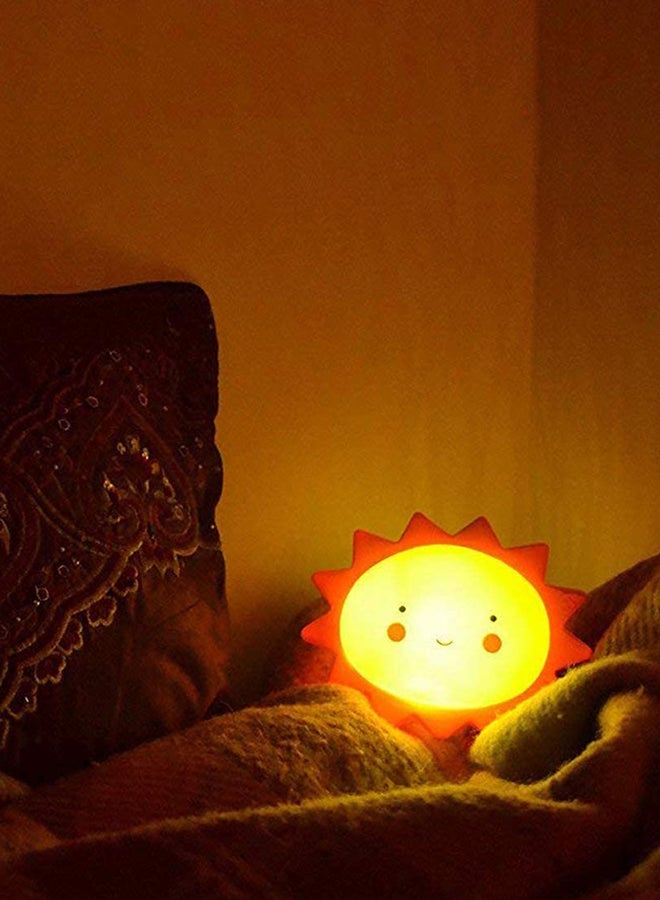 بيوينتي مصباح ليلي بإضاءة LED على شكل شمس أصفر/وردي - Image 5
