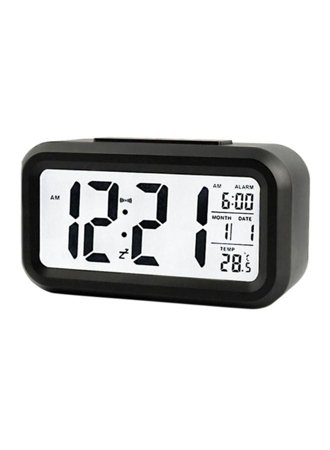 Digital Alarm Clock Black/White 5.8 x 3.3cm