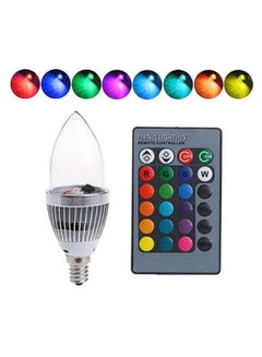 بيوينتي مصباح LED بتصميم شمعة بألوان متغيرة فضي / شفاف 11 x 6سم  - Image 3