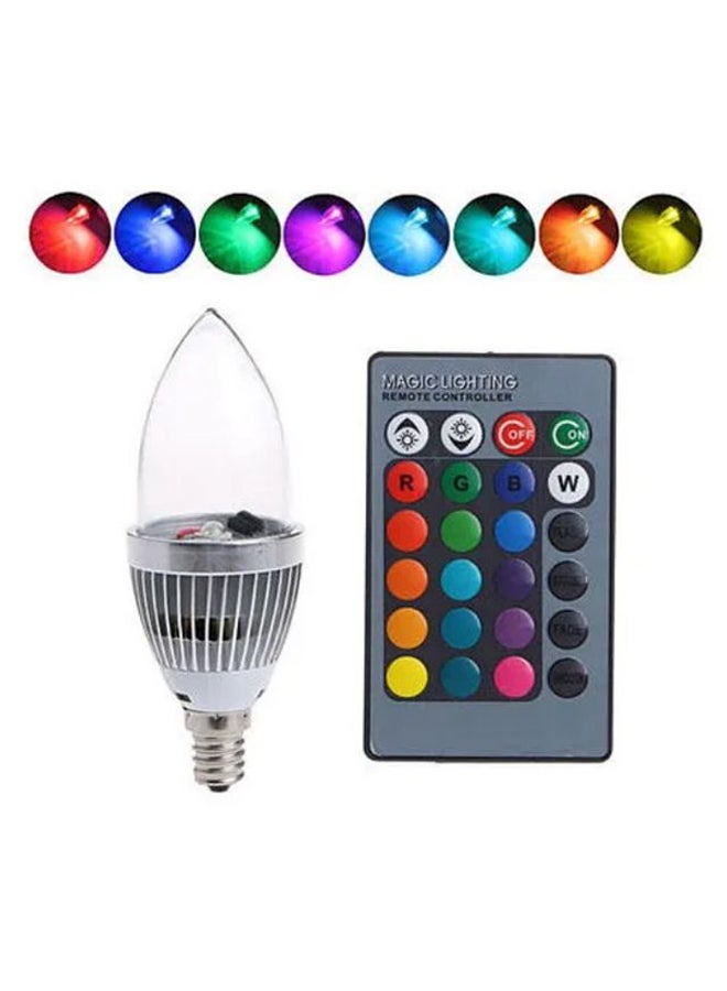 بيوينتي مصباح LED بتصميم شمعة بألوان متغيرة فضي / شفاف 11 x 6سم  - Image 3