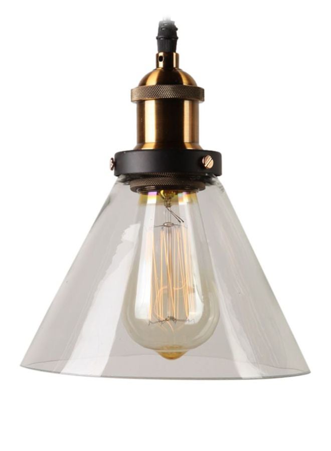 Beauenty Vintage Pendant Glass Light Clear/Gold/Black 185 x 230mm  - Image 1