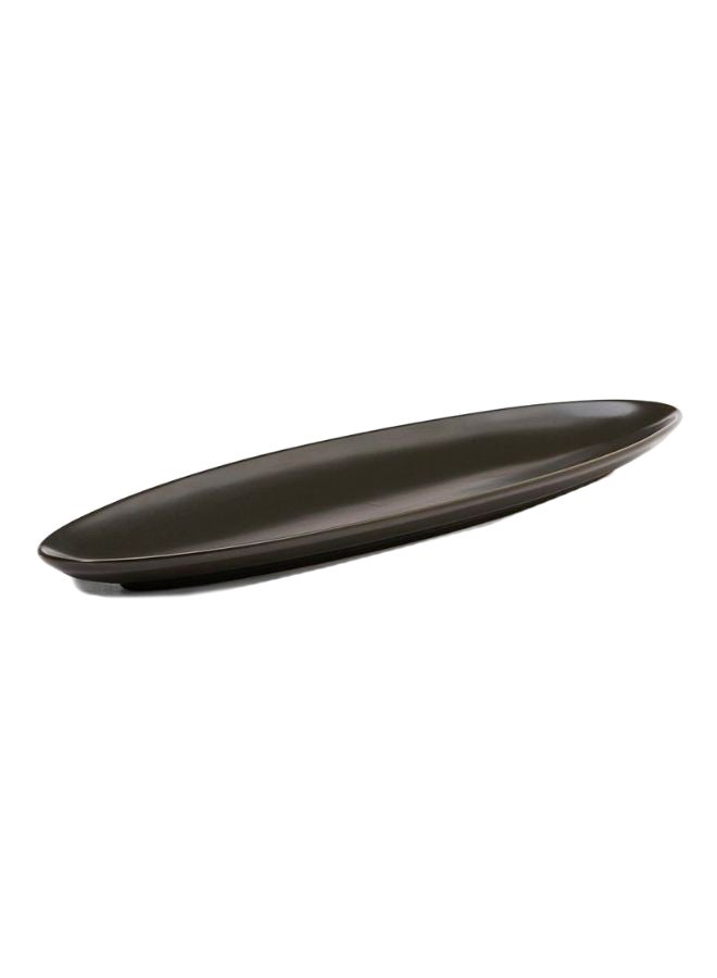 Verona Oval Dinner Plate Black 16inch  - Image 1