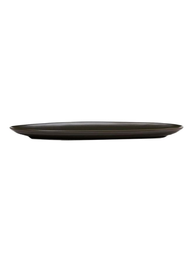 Verona Oval Dinner Plate Black 16inch  - Image 2