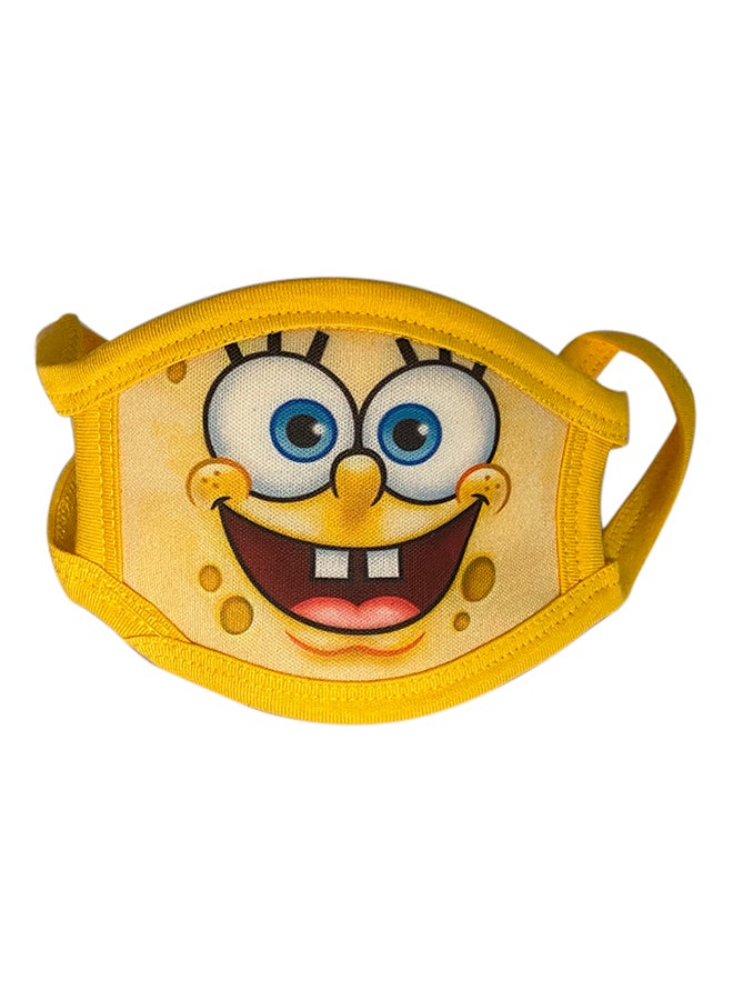 Reusable Spong Bob Face Mask Yellow/Blue/Pink