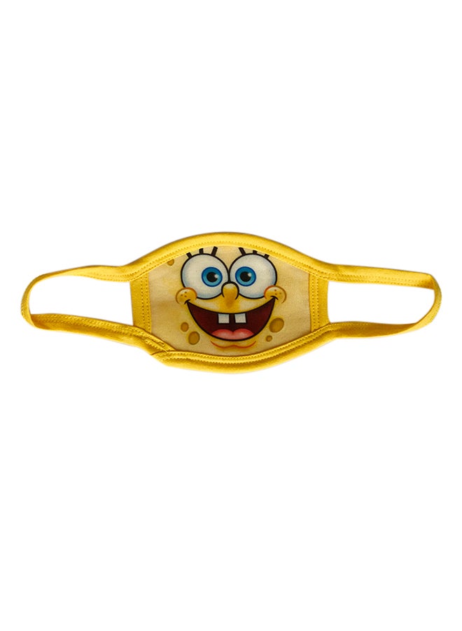 Reusable Spong Bob Face Mask Yellow/Blue/Pink