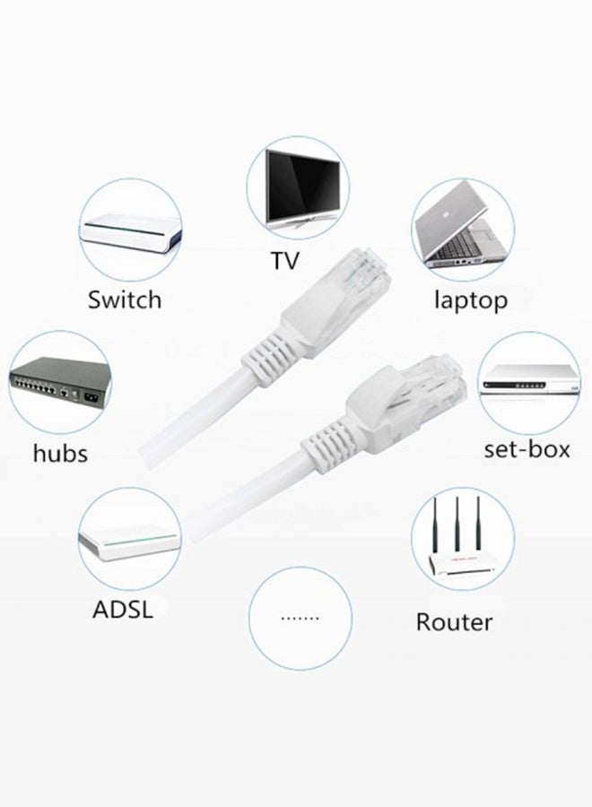 MARGOUN RJ45 Cat6 Ethernet LAN Network Cable White  - Image 4