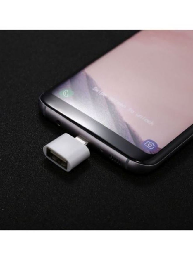 Type-C Male To USB Female OTG Mini Adapter Converter White - Image 5