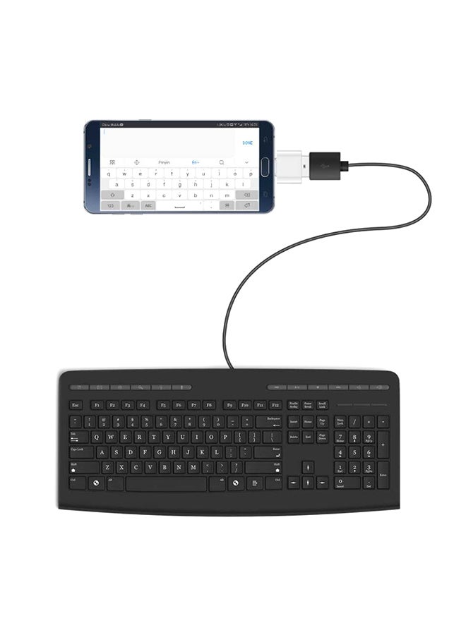 Type-C Male To USB Female OTG Mini Adapter Converter White - Image 3