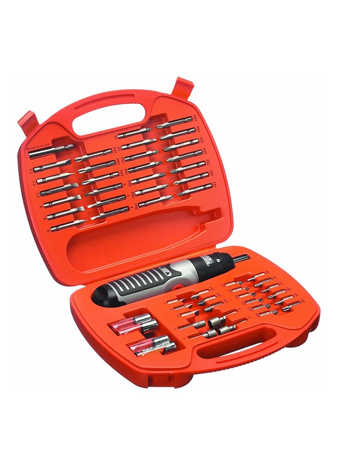 BLACK+DECKER - 54 Piece Alkaline Screwdriver and Screwdriving Set A7071-XJ Orange/Black - Image 1