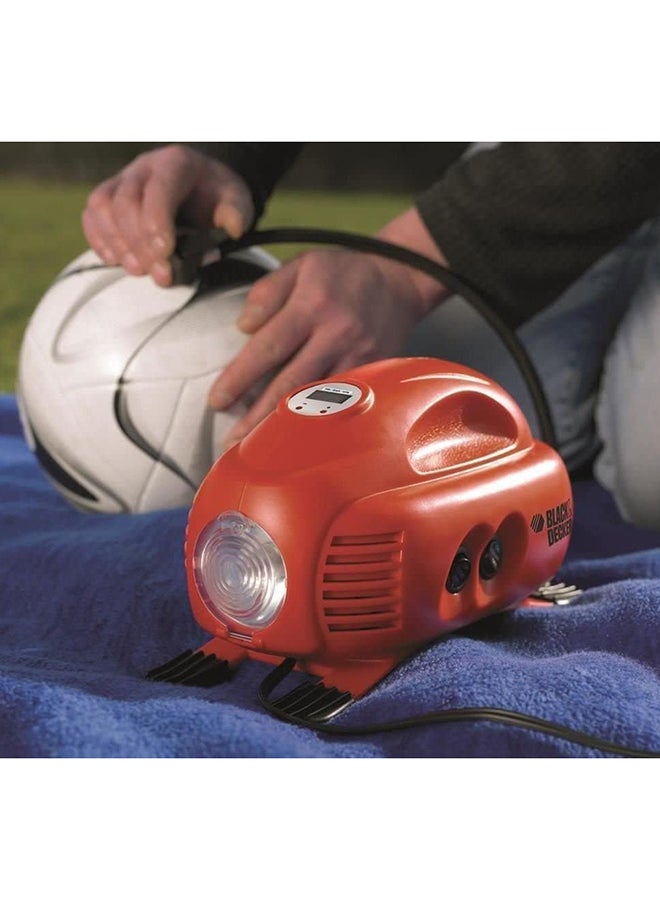 Air Inflator And Air Compressor For Bikes, Cars, Inflatables And Sports Balls 12V 120 PSI ASI200-XJ