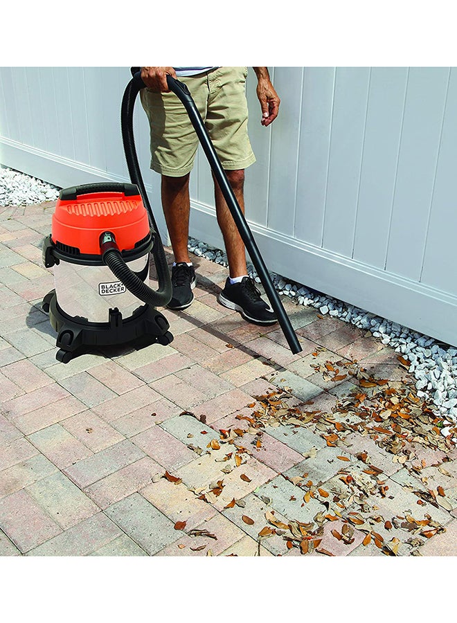 BLACK+DECKER Drum Vacuum Cleaner Stainless Steel With Wet And Dry Function 20 L 1600 W WDBDS20-B5 Orange/Black  - Image 4
