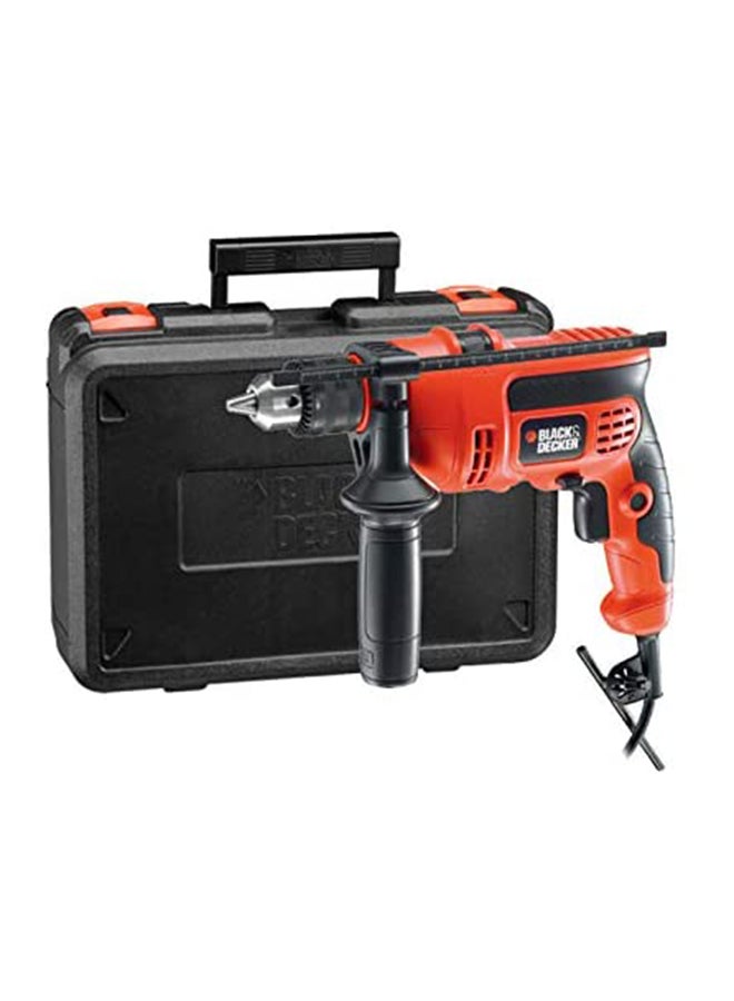 BLACK+DECKER - 710W 13mm 2,800 RPM Corded Electric Hammer Percussion Drill With Kitbox CD714REK-B5 Orange/Black - Image 1