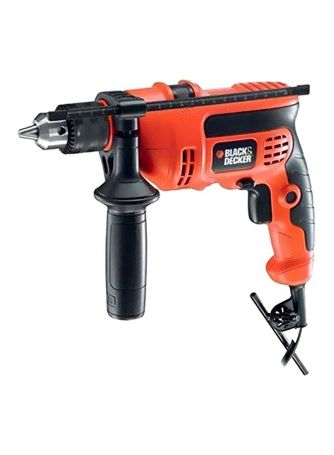 BLACK+DECKER - 710W 13mm 2,800 RPM Corded Electric Hammer Percussion Drill With Kitbox CD714REK-B5 Orange/Black - Image 1