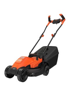 BLACK+DECKER 1200W 32cm Lawn Mower with Bike Handle for Lawn & Garden, Orange/Black - BEMW451BH-GB, 2 Years Warranty Orange/Black  - Image 1