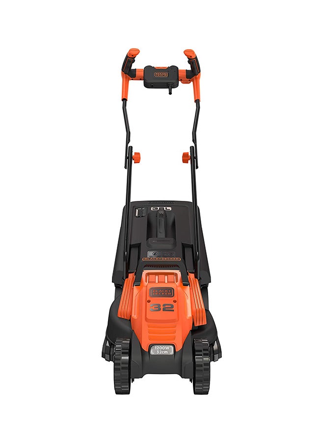 BLACK+DECKER 1200W 32cm Lawn Mower with Bike Handle for Lawn & Garden, Orange/Black - BEMW451BH-GB, 2 Years Warranty Orange/Black  - Image 2