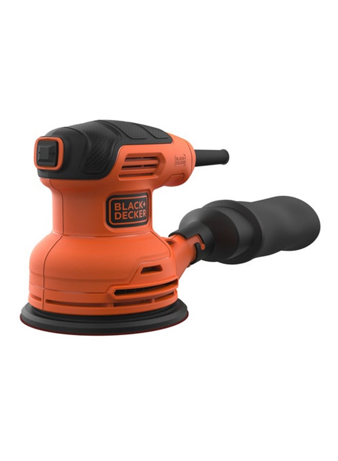 BLACK+DECKER - 230W 14,000 RPM Corded Random Orbit Sander , Orange/Black - BEW210-GB, Orange/Black - Image 1