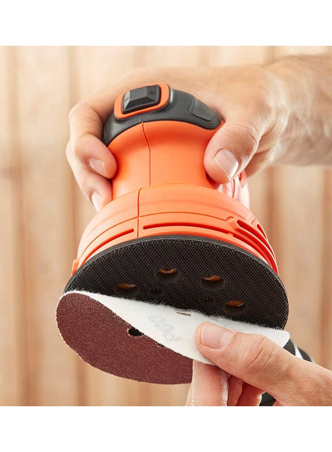 BLACK+DECKER - 230W 14,000 RPM Corded Random Orbit Sander , Orange/Black - BEW210-GB, Orange/Black - Image 1