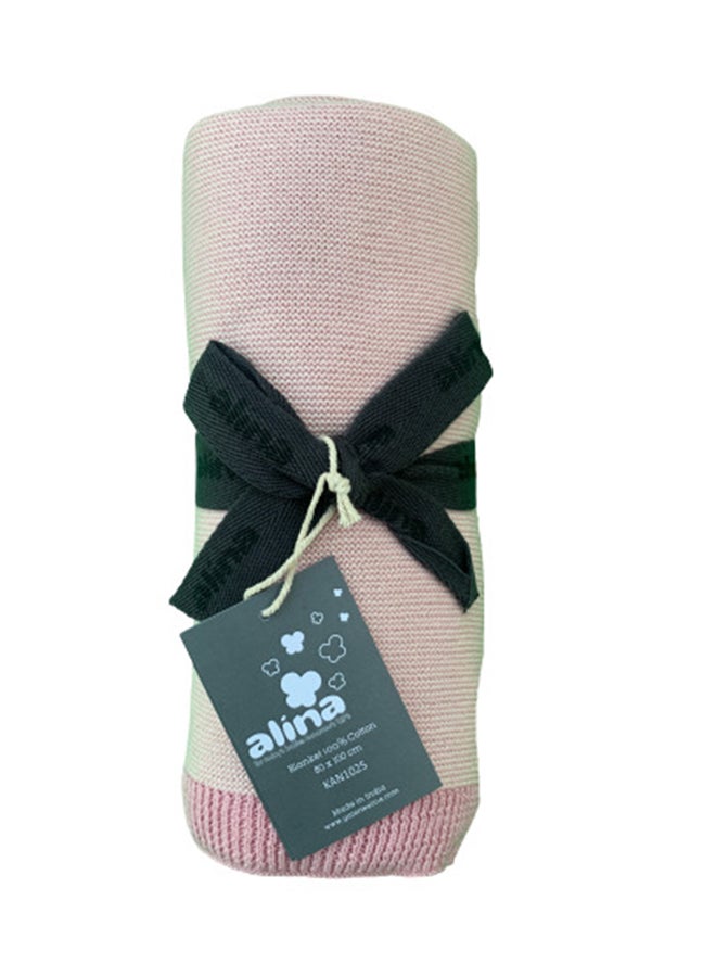 Alina Strips Knitted Cotton Blanket - Image 2