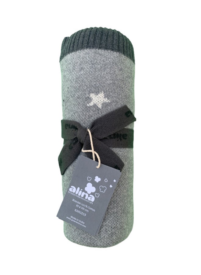 Alina Star Knitted Cotton Blanket - Image 2