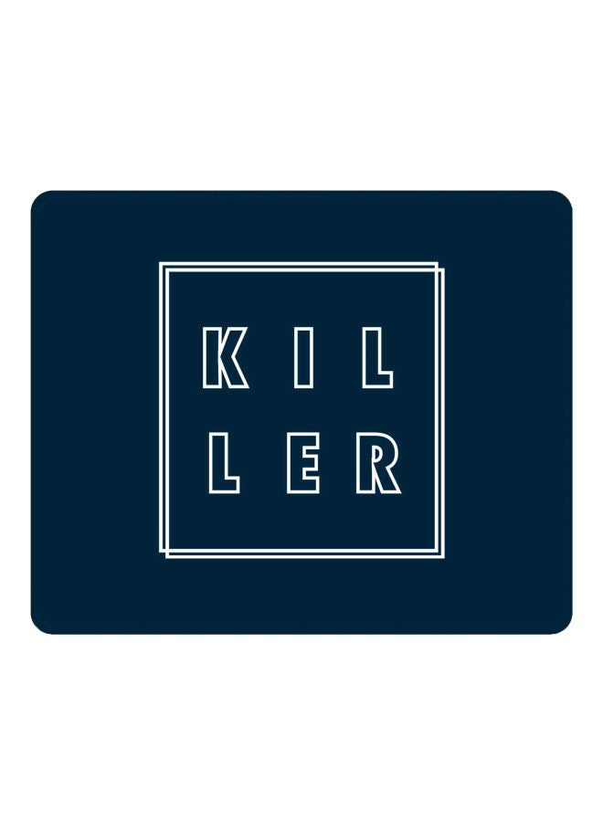 Stylizedd Killer Outline Printed Gaming Mousepad Blue/White  - Image 1