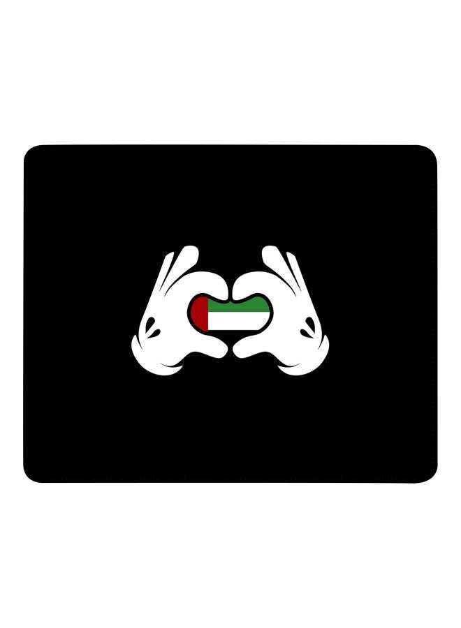 Stylizedd Emarati Love Printed Gaming Mousepad Black/White/Green - Image 1