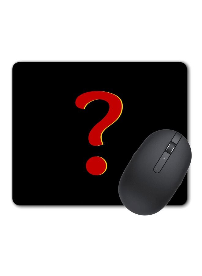 Stylizedd Question? Printed Gaming Mousepad Black/Red/Yellow - Image 2