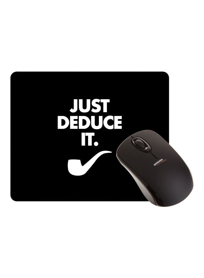 Stylizedd Just Deduce It Printed Gaming Mousepad Black/White - Image 2