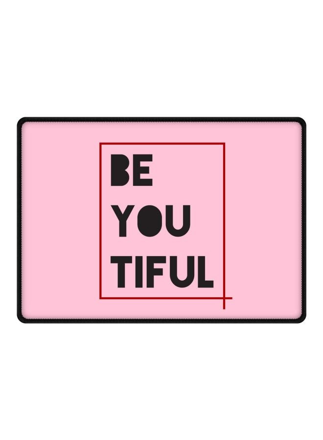 Stylizedd Be You Tiful Printed Gaming Mousepad Pink/Black/Red - Image 1