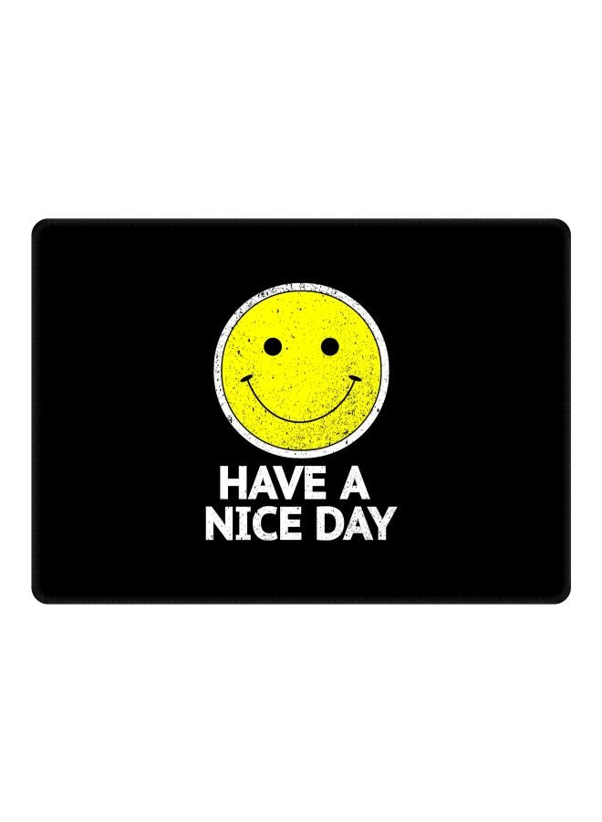 Stylizedd Have A Nice Day Printed Gaming Mousepad Black/Yellow/White - Image 1